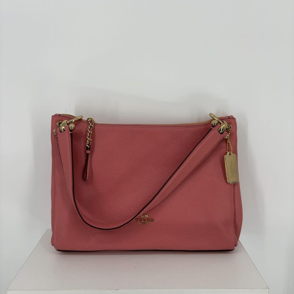 Coach Blush Pink Pebbled Leather Shoulder Bag